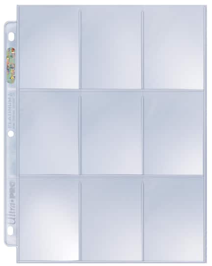 binder sheets for cards Performore 9-pocket Trading Card Binder Sleeves for 3 Ring Binders | Baseball, Sports Card Protector Sheets | Plastic Top Loader Pages